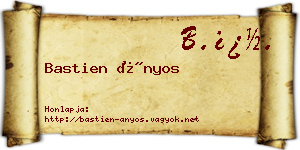 Bastien Ányos névjegykártya